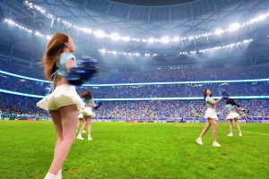 攢勁的節(jié)目！大連主場啦啦隊美女跳舞真好看